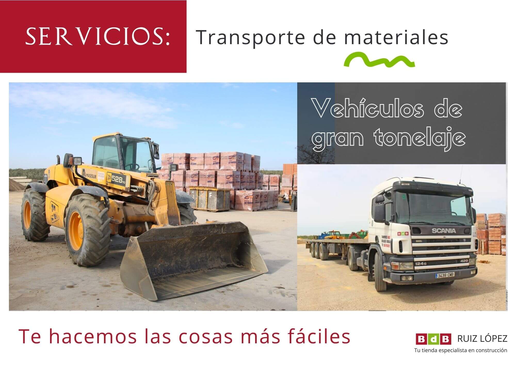 Ruiz López SL- Polvero Bollullos - Materiales de construcción Transporte de materiales